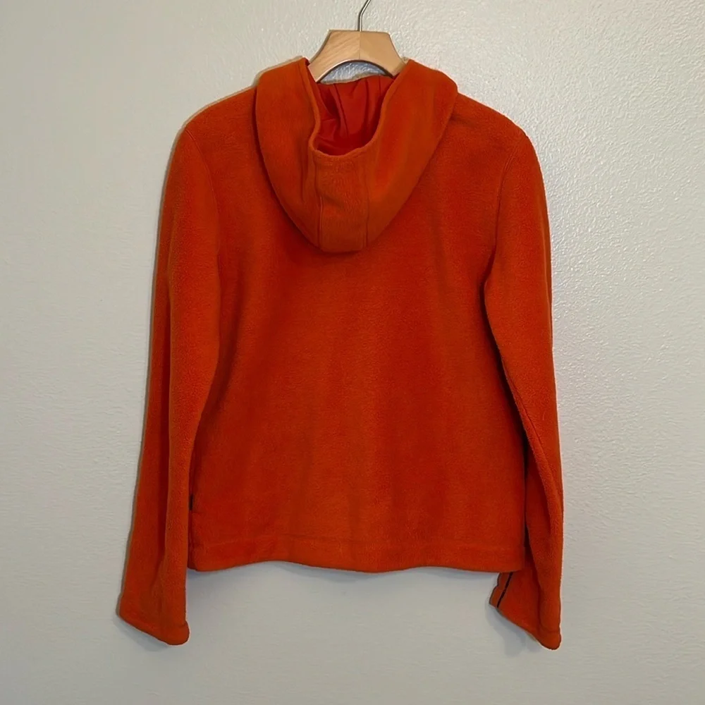 Banana Republic Orange Fleece Zip Hooded Jacket